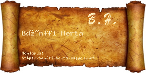 Bánffi Herta névjegykártya